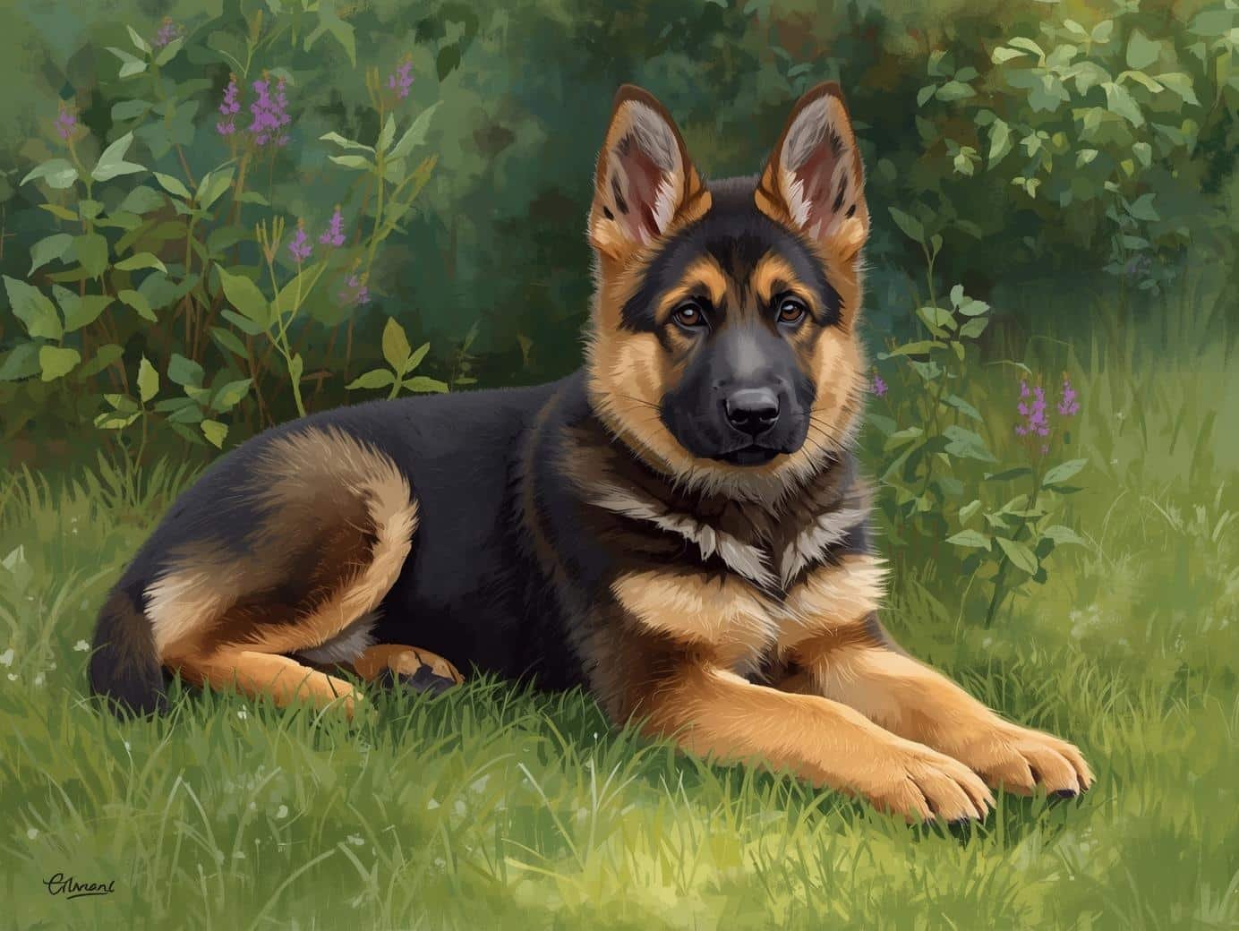 جرو الراعي الألماني الأصلي في الإمارات