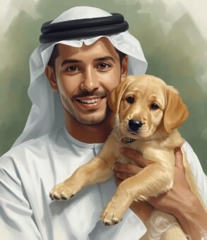 كلب جولدن ريتريفر مناسب للعائلات في الإمارات