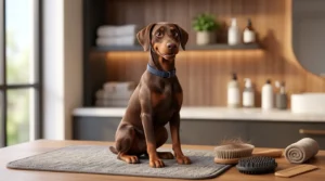 Brown Doberman